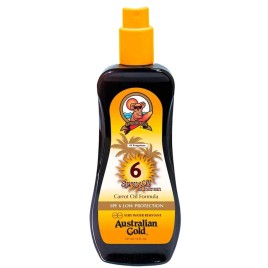 AUSTRALIAN GOLD SUNSCREEN SPF6 spray carrot oil formula AUSTRALIAN GOLD SUNSCREEN SPF6 spray carrot oil formula