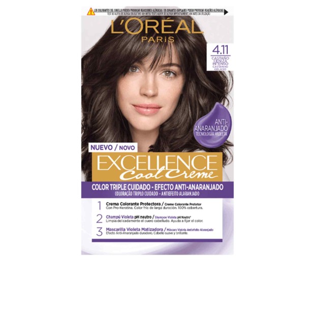Excellence Tinta Creme 4.11-castanho cinza intenso