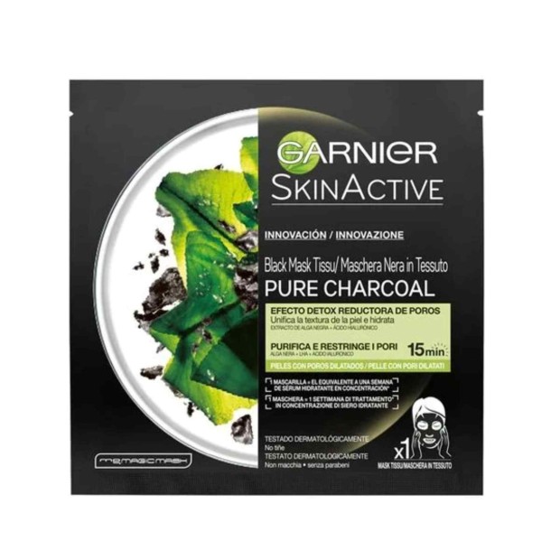 Pure Charcoal Preto Mscara Tissu Efeito Detox