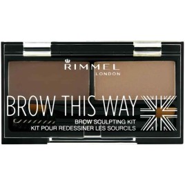 RIMMEL BROW THIS WAY eyebrow sculpting kit 002 -mild brown RIMMEL BROW THIS WAY eyebrow sculpting kit 002 -mild brown