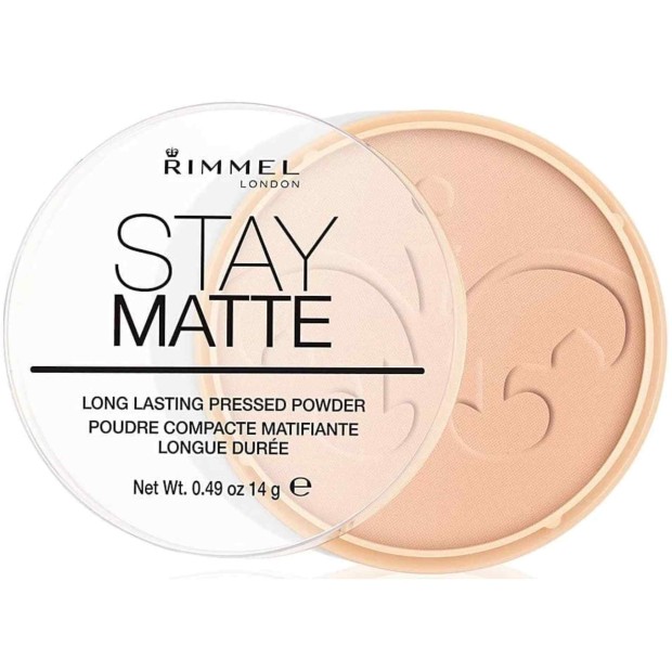 RIMMEL LONDON STAY MATTE pressed powder 005-silky beige 14 gr