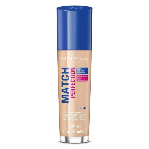 rimmel MATCH PERFECTION foundation 100-ivory