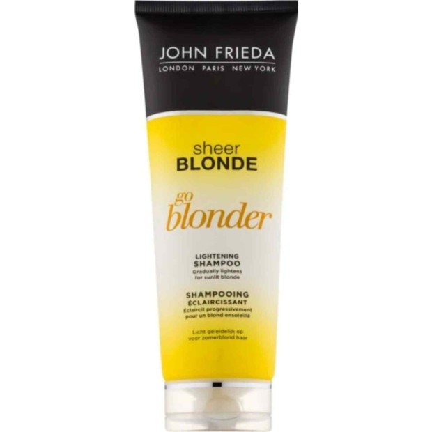 John Frieda Sheer Blonde Go Blonder Iluminador Cabelo Loiro Grisalho Shampoo 2