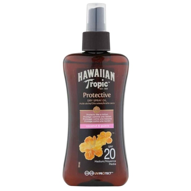 HAWAIIAN TROPIC COCONUT & GUAVA dry oil SPF20 spray