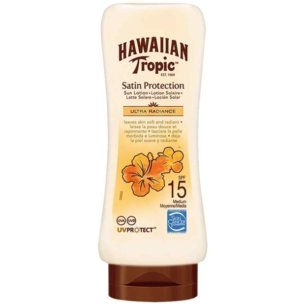 Hawaiian Tropic SATIN ultra radiance sun lotion SPF15