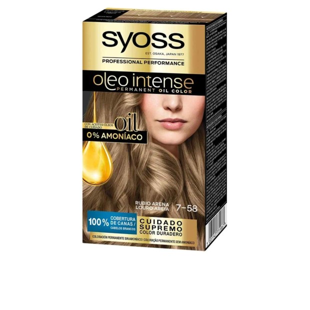 Olio Intense Tinta Sem Amon�aco Tom 7.58 Loiro arena 5 Pe�as