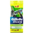 Blue 3 Sensitive Lminas De Barbear Descartveis 5 Unidades