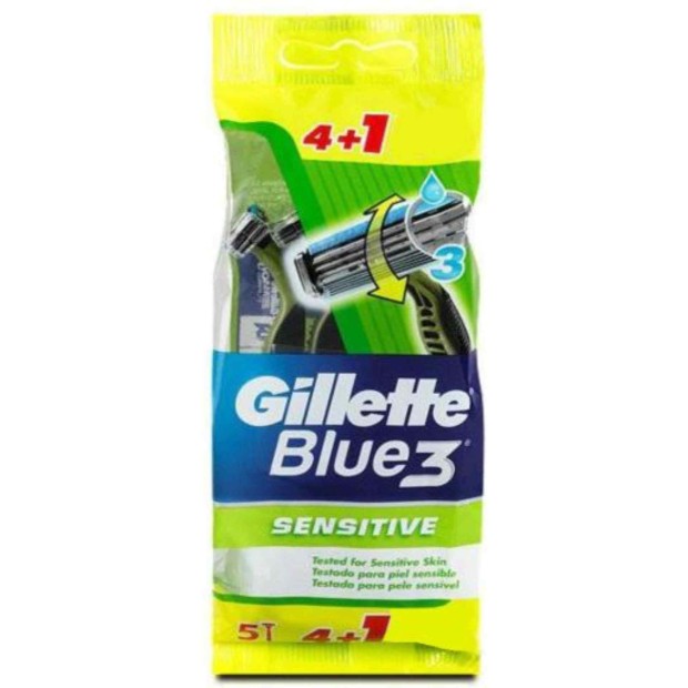 Blue 3 Sensitive Lminas De Barbear Descartveis 5 Unidades