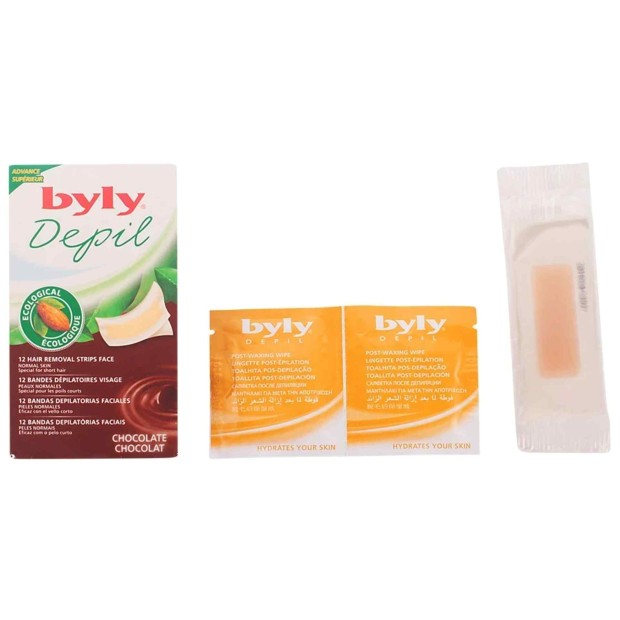 Byly DEPIL bandas faciais chocolate 12 uds