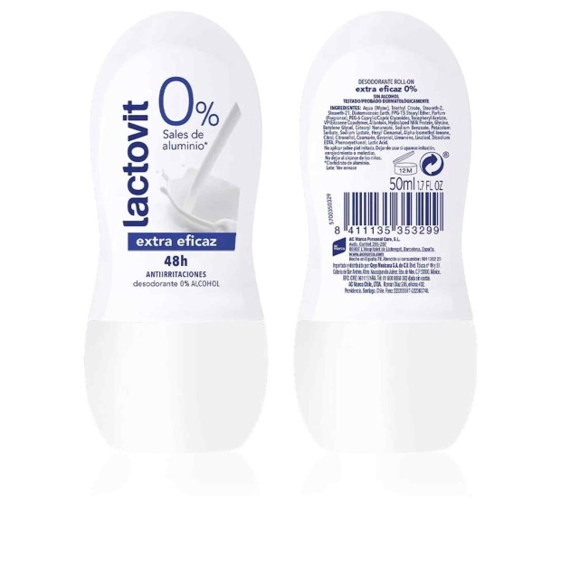Lactovit Original 0% Desodorizante Roll-On