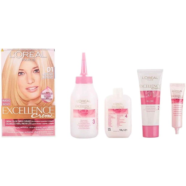 Excellence Creme Colora��o 01 Louro Ultra Claro Natural
