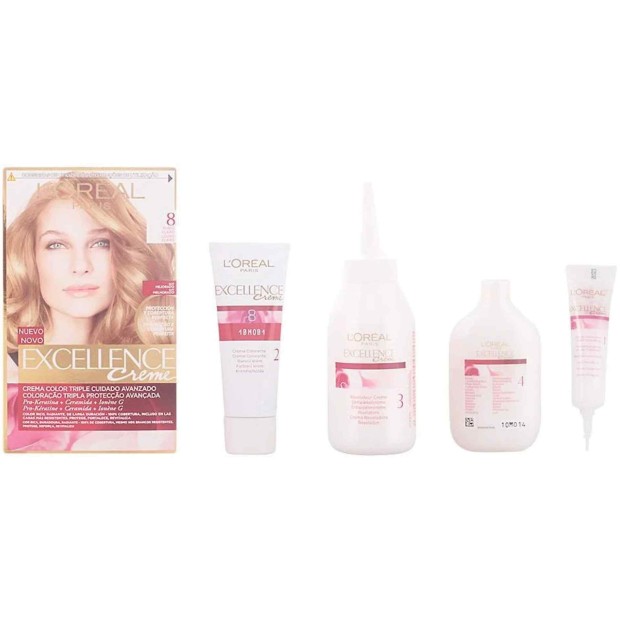 Excellence Creme Colora��o 8 Louro Claro