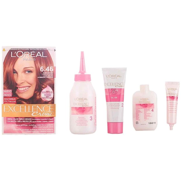 Excellence Creme Colora��o 6,46 Louro Escuro Cobre Vermelho