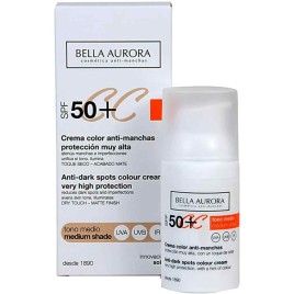 BELLA AURORA CREME TOM MEDIO ANTI-MANCHAS SPF50 30M BELLA AURORA CREME TOM MEDIO ANTI-MANCHAS SPF50 30M