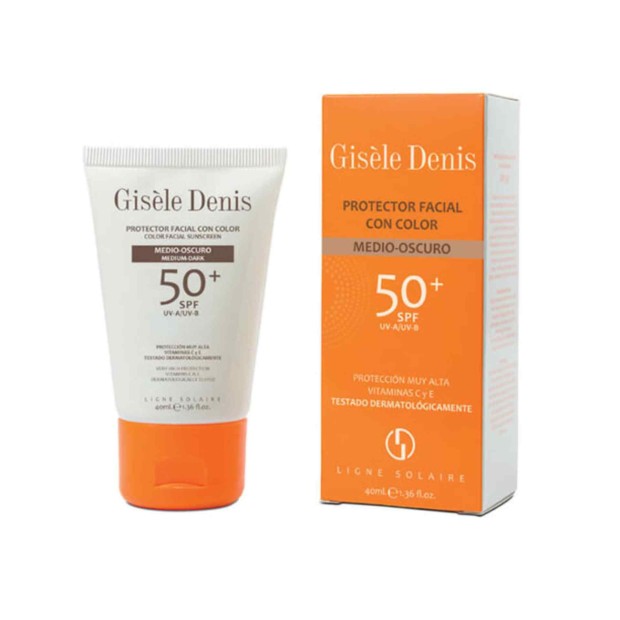 Gisele Denis Protector Facial Cor M�dia/Escura SPF50+