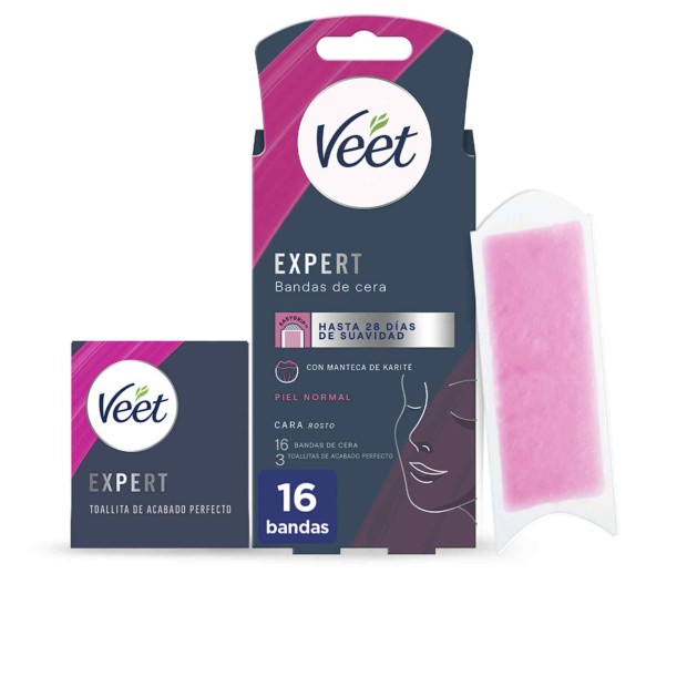 Expert Facial Bandas Cera Depilatrias Pele Normal 16un