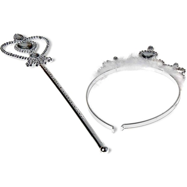 Coroa e Varinha de Prata Crian�a