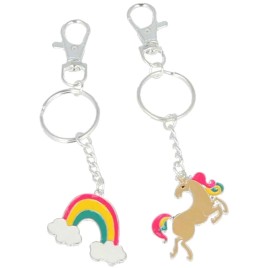 Porta-Chaves Arco-Íris e Cavalo Bff - 2 Peças Porta-Chaves Arco-Íris e Cavalo Bff - 2 Peças