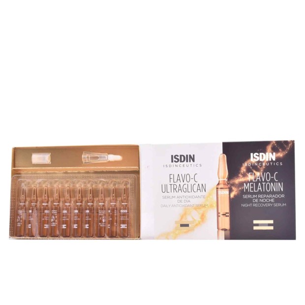 Isdinceutics Flavo-C Melatonin + Ultraglican 10 + 10 ampollas