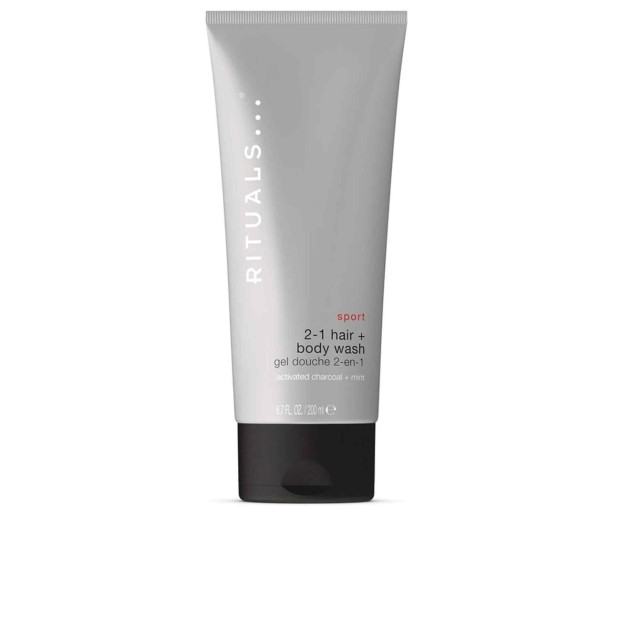Rituals Sport 2-1 Hair + Body Wash Activated Charcoal + Mint